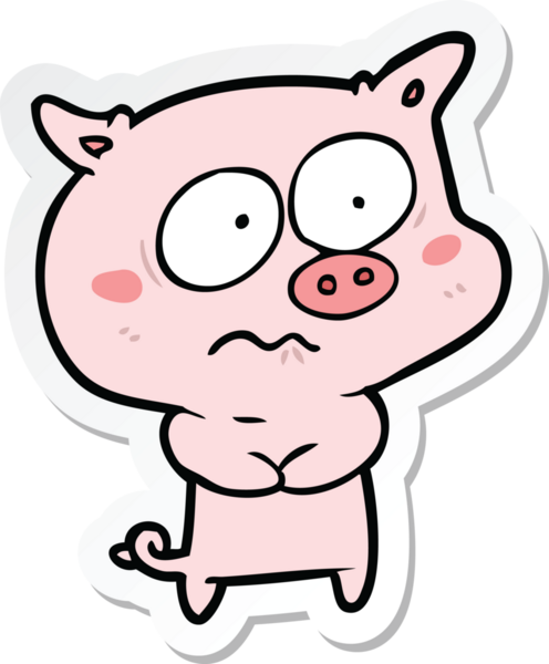 Bir insan tarafından çizilmiş bir çizgi film etiketi.