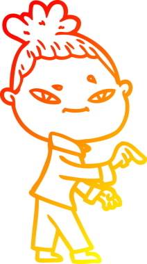 Bir insan tarafından çizilmiş bir karikatür kadın çizimi