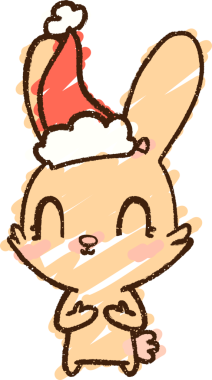 Bir insan tarafından çizilen Noel Tavşanı Tebeşiri