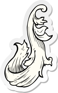 Geleneksel bir el çıkartması. Bir insan tarafından çizilmiş çiçek girdabı.