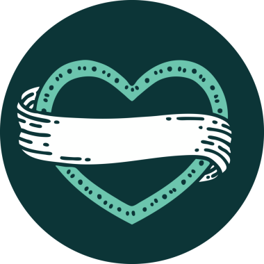 Bir insan tarafından çizilmiş kalp ve bayrağın ikonik dövme şekli