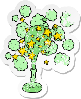 Bir insan tarafından çizilmiş sihirli iksirin gerilimli yapıştırması.