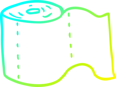 Bir insan tarafından çizilmiş bir tuvalet kağıdı çizimi.