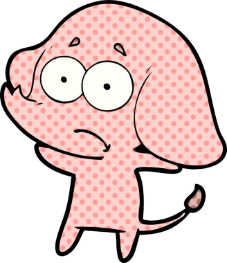 bir insan tarafından çizilmiş belirsiz bir fil.