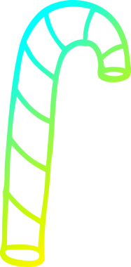 Bir insan tarafından çizilmiş pembe baston şekerlerin soğuk gradyan çizimi