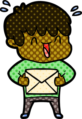 Bir insan tarafından çizilmiş gülen çocuk.