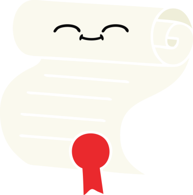 Bir insan tarafından çizilen sözleşmenin düz renkli retro karikatürü