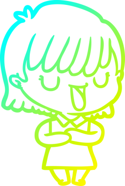 Bir insan tarafından çizilmiş bir karikatür kadın çizimi.