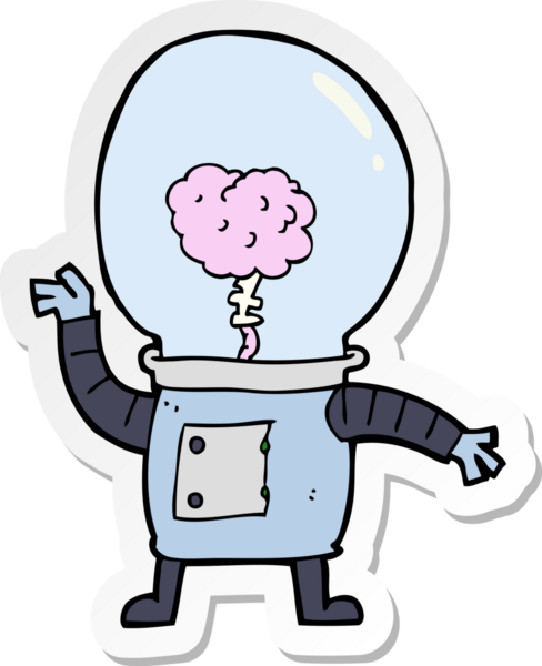 Bir insan tarafından çizilmiş robot robotun çıkartması.