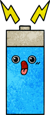 Bir insanın çizdiği pilin retro grunge desen karikatürü