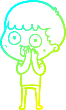 Bir insan tarafından çizilmiş soğuk çizgi çizgi film karakteri.