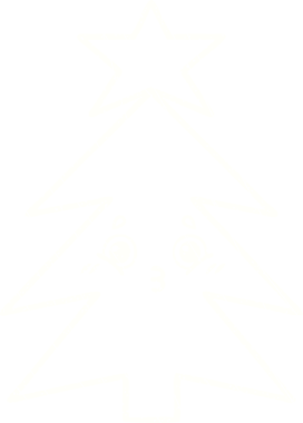 Bir insan tarafından çizilmiş Noel Ağacı Tebeşiri