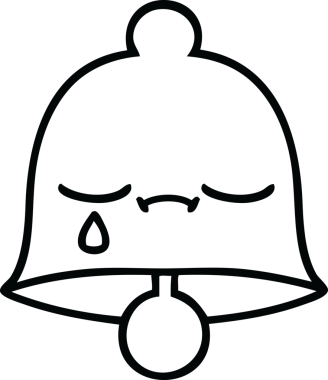 Bir insan tarafından çizilmiş bir çanın çizgi çizimi