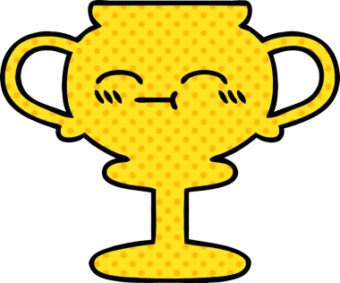 Bir insan tarafından çizilmiş bir kupanın çizgi romanı.