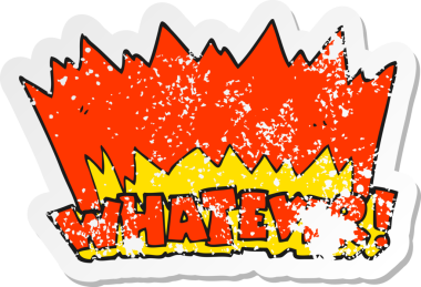 Bir karikatürün gerilimli yapıştırması. Bir insan tarafından çizilen her ne olursa olsun.