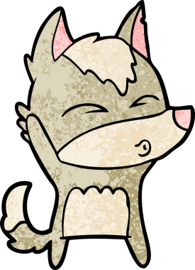 Bir insan tarafından çizilmiş bir kurt düdüğü.