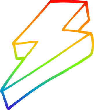 Bir insan tarafından çizilmiş gökkuşağı gradyanı çizimi