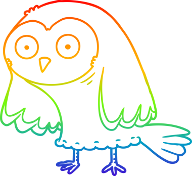 bir insan tarafından çizilmiş bir baykuşun çizimi.