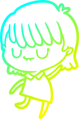 Bir insan tarafından çizilmiş bir karikatür kadın çizimi.