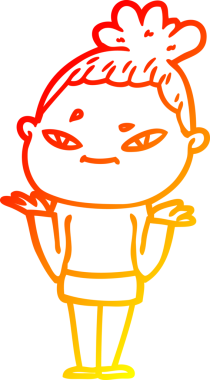 Bir insan tarafından çizilmiş bir karikatür kadın çizimi