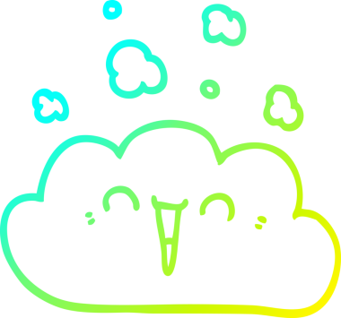 Bir insan tarafından çizilmiş bir çizgi filmin soğuk gradyan çizgisi.