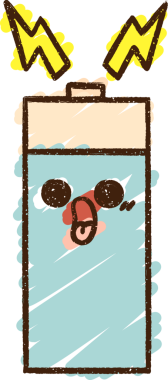 Bir insan tarafından çizilmiş pil tebeşiri.