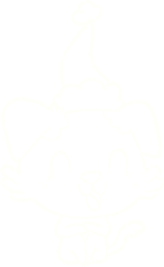 Bir insan tarafından çizilen Noel Köpeği Tebeşiri