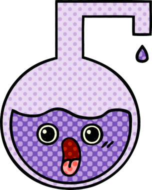 Bir insan tarafından çizilmiş bir bilim deneyinin çizgi romanı.