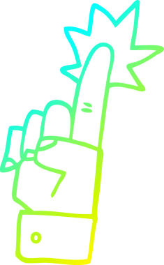 Bir insan tarafından çizilmiş bir çizgi filmin soğuk gradyan çizimi