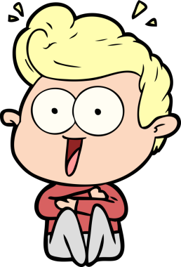 Bir insan tarafından çizilmiş karikatür adam.