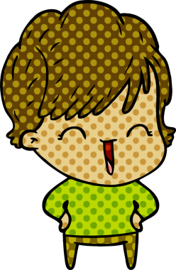 Bir insan tarafından çizilmiş gülen kadın çizgi filmi.