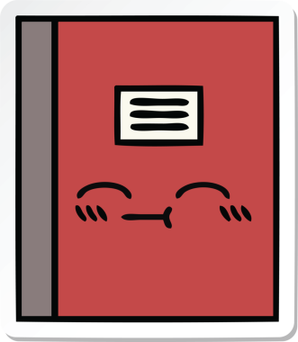 Bir insan tarafından çizilmiş şirin bir çizgi roman çıkartması.