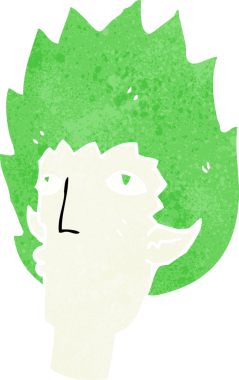 Bir insan tarafından çizilmiş vampir yüzü.