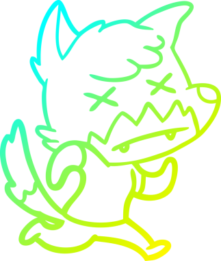 Bir insan tarafından çizilmiş ölü tilki çizgi filmi.