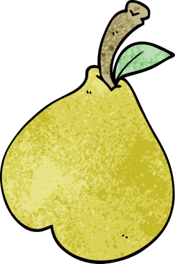 Bir insan tarafından çizilmiş armut karalaması.