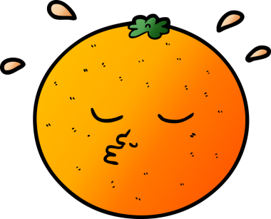 Bir insan tarafından çizilmiş turuncu çizgi film.