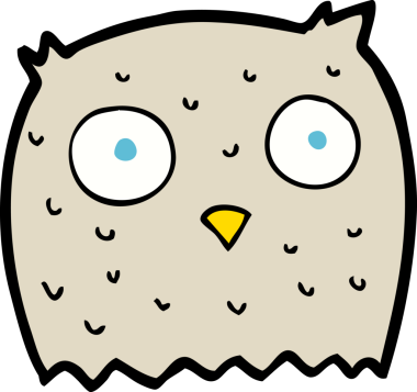 bir insan tarafından çizilmiş bir baykuş.