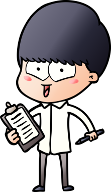 Bir insan tarafından çizilmiş mutlu çocuk çizgi filmi.