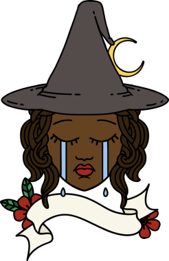 Retro Dövme Tarzı İnsan Cadı Yüzü Bir İnsan Tarzı Çizmiş