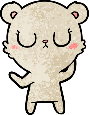 Bir insan tarafından çizilmiş bir çizgi film karakteri.