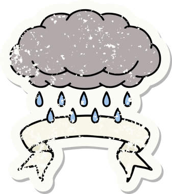 Bir insan tarafından çizilmiş eski bir bulut amblemi.