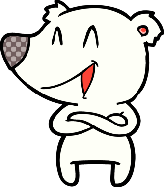 Bir insan tarafından çizilmiş kutup ayısı karikatürü