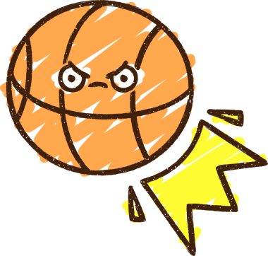 Bir insan tarafından çizilmiş basketbol tebeşiri.