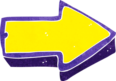 bir insan tarafından çizilmiş ok sembolü.