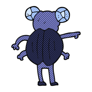 Bir insan tarafından çizilmiş el yazması çizgi film.