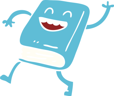 Bir insan tarafından çizilmiş karalama mutlu kitap.