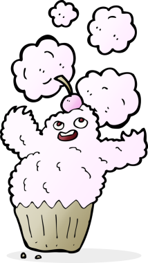 Bir insan tarafından çizilmiş kek canavarı.