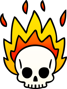 bir insan tarafından çizilmiş gölgelenmiş garip bir kafatası.