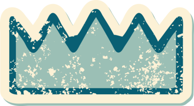 Bir insan tarafından çizilmiş bir tacın sembolik dövmesi.