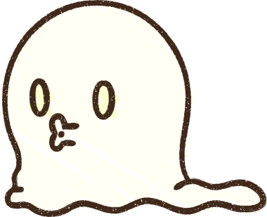 Bir insan tarafından çizilmiş şirin Hayalet Tebeşiri